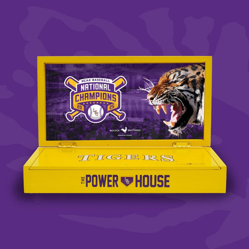 2025 LSU Baseball 8th National Championship commemorative cigar box, officially licensed