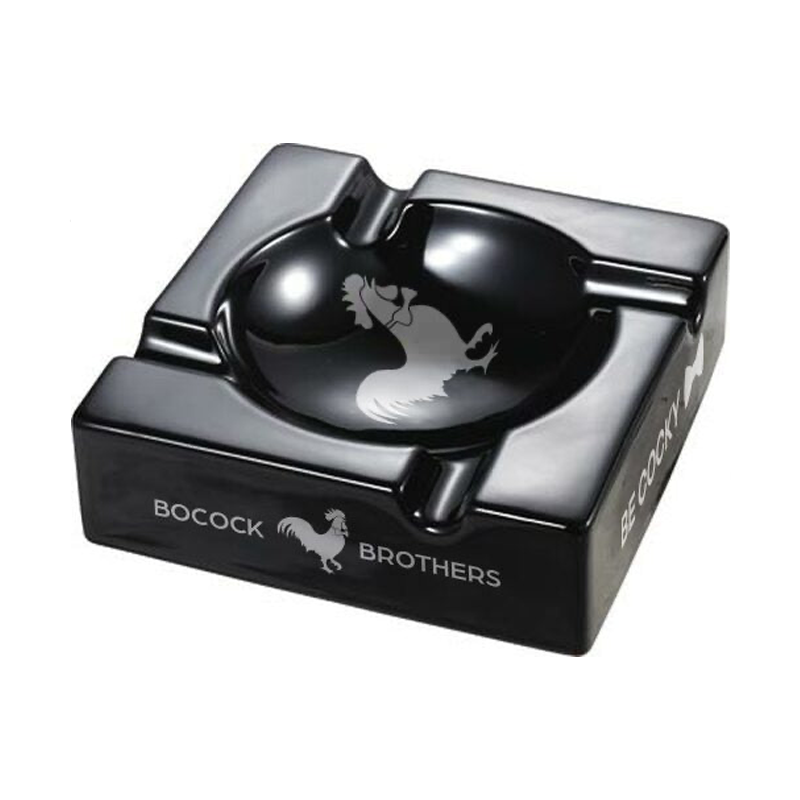 Renner Black Ceramic Cigar Ashtray