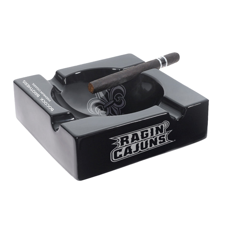 Louisiana Ragin' Cajuns Renner Black Ceramic Cigar Ashtray