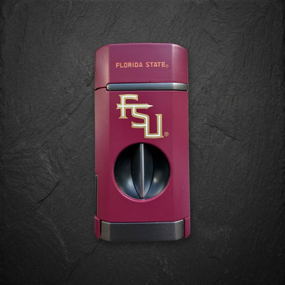 Florida State Seminoles Triple Torch Cigar Lighter with Spring V Cutter | Officially Licensed Collegiate | Bocock Brothers - Collegiate Athletics