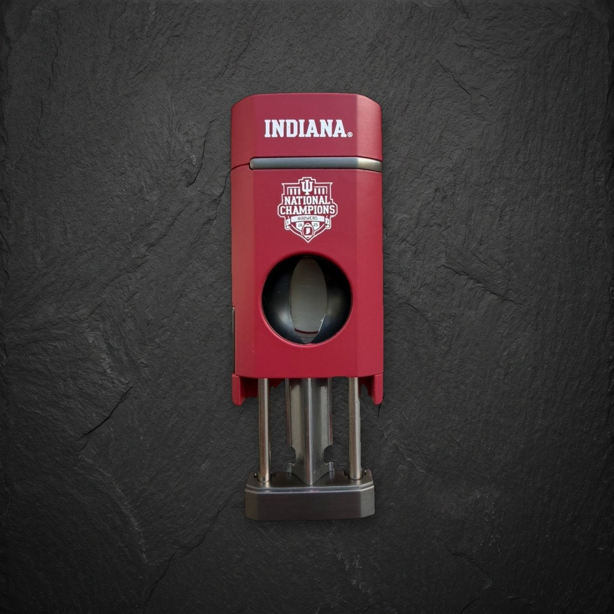 Indiana Hoosiers National Champions Triple Torch Cigar Lighter with Spring V Cutter | Officially Licensed Collegiate | Bocock Brothers - Collegiate Athletics