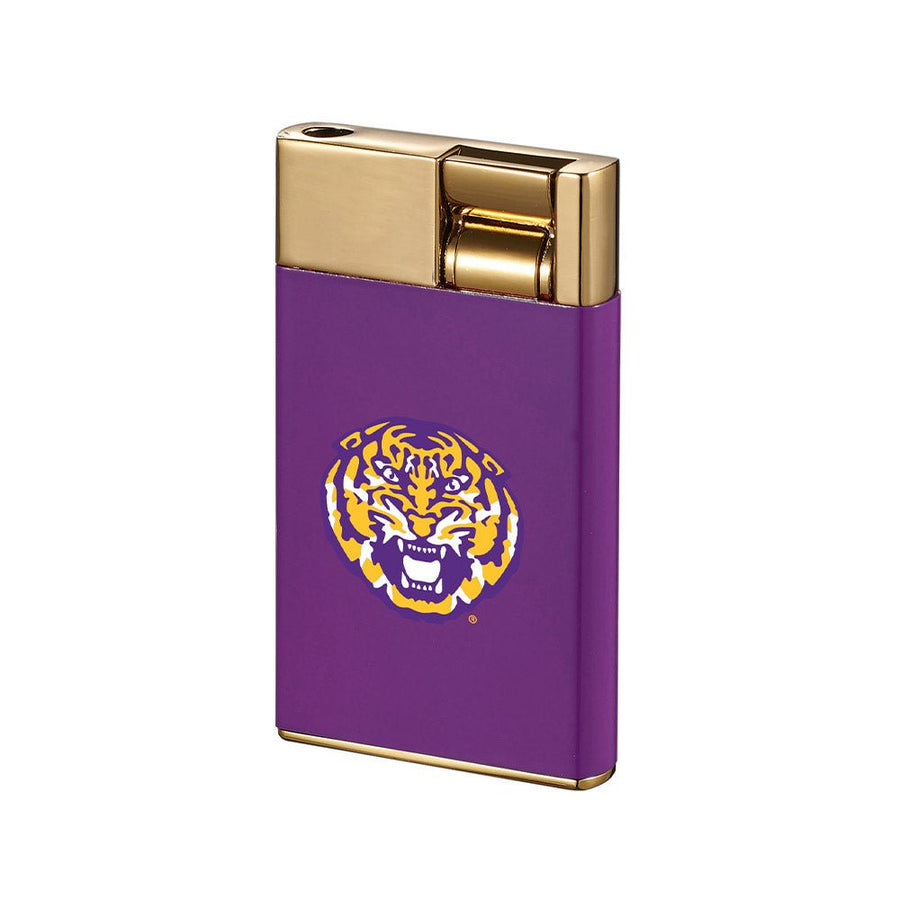 LSU Tigers single flame cigar lighter in purple and gold