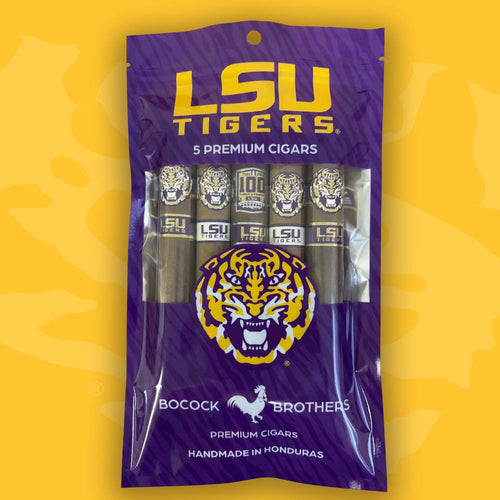 LSU Tigers premium cigar 5-pack, officially licensed
