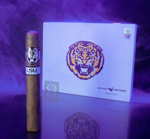 LSU Tigers Connecticut wrapper, officially licensed 20 count cigar box