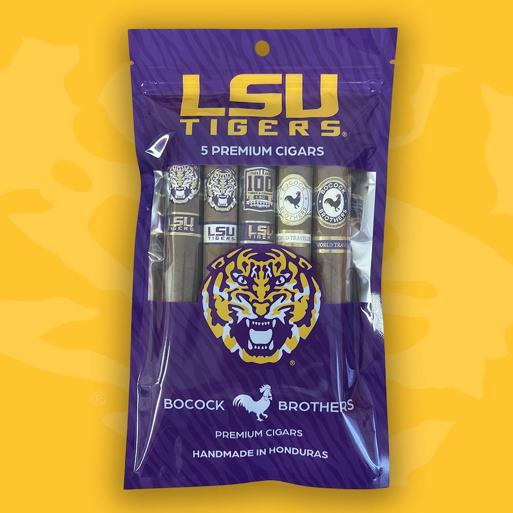 LSU Tigers Variety 5 - Pack Premium Cigars - Collegiate Athletics