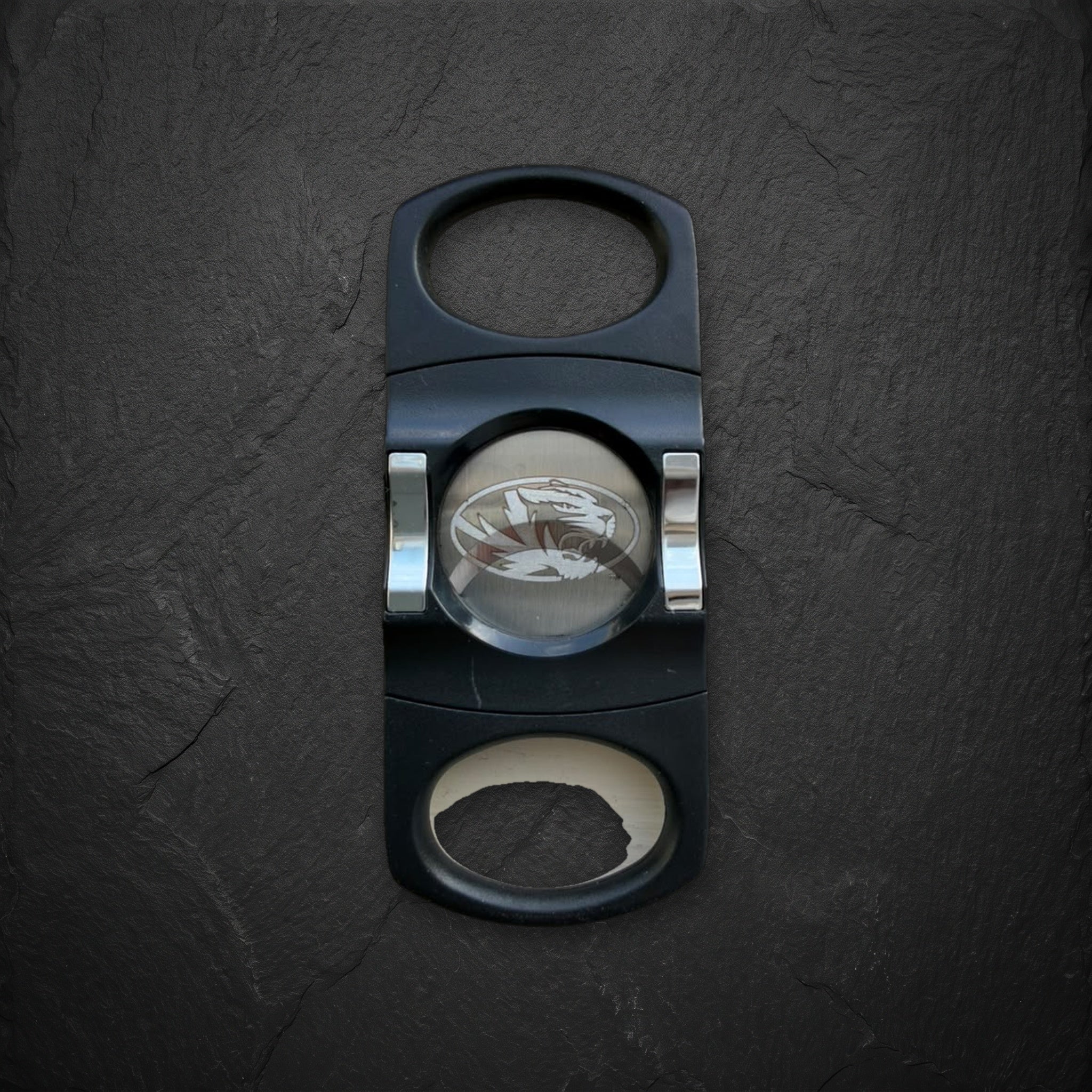 Missouri Tigers Mizzou double guillotine cigar cutter, officially licensed collegiate