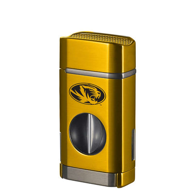 Mizzou Tigers triple torch cigar lighter with spring V cutter