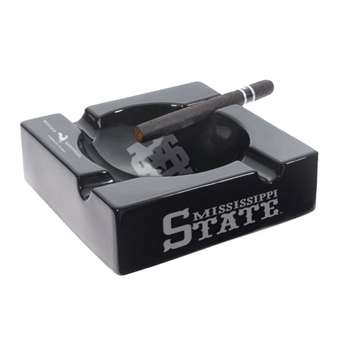 Mississippi State black ceramic cigar ashtray