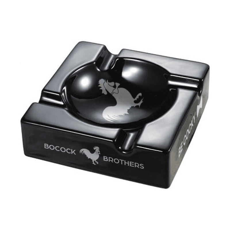 Renner Black Ceramic Cigar Ashtray - Collegiate Athletics