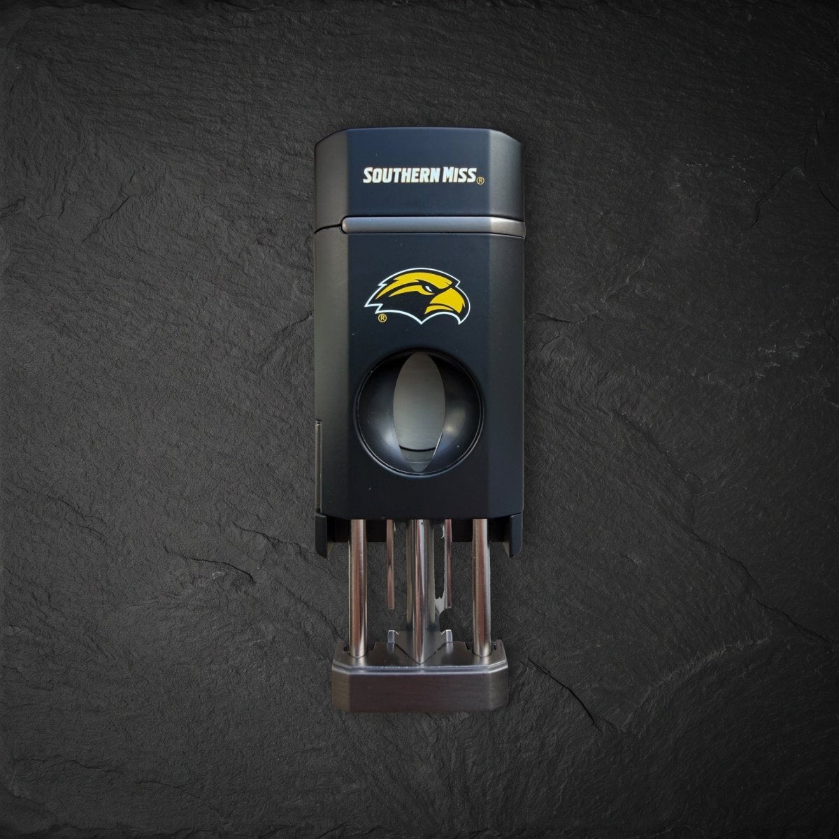 Southern Miss Golden Eagles Triple Torch Cigar Lighter with Spring V Cutter | Officially Licensed Collegiate | Bocock Brothers - Collegiate Athletics