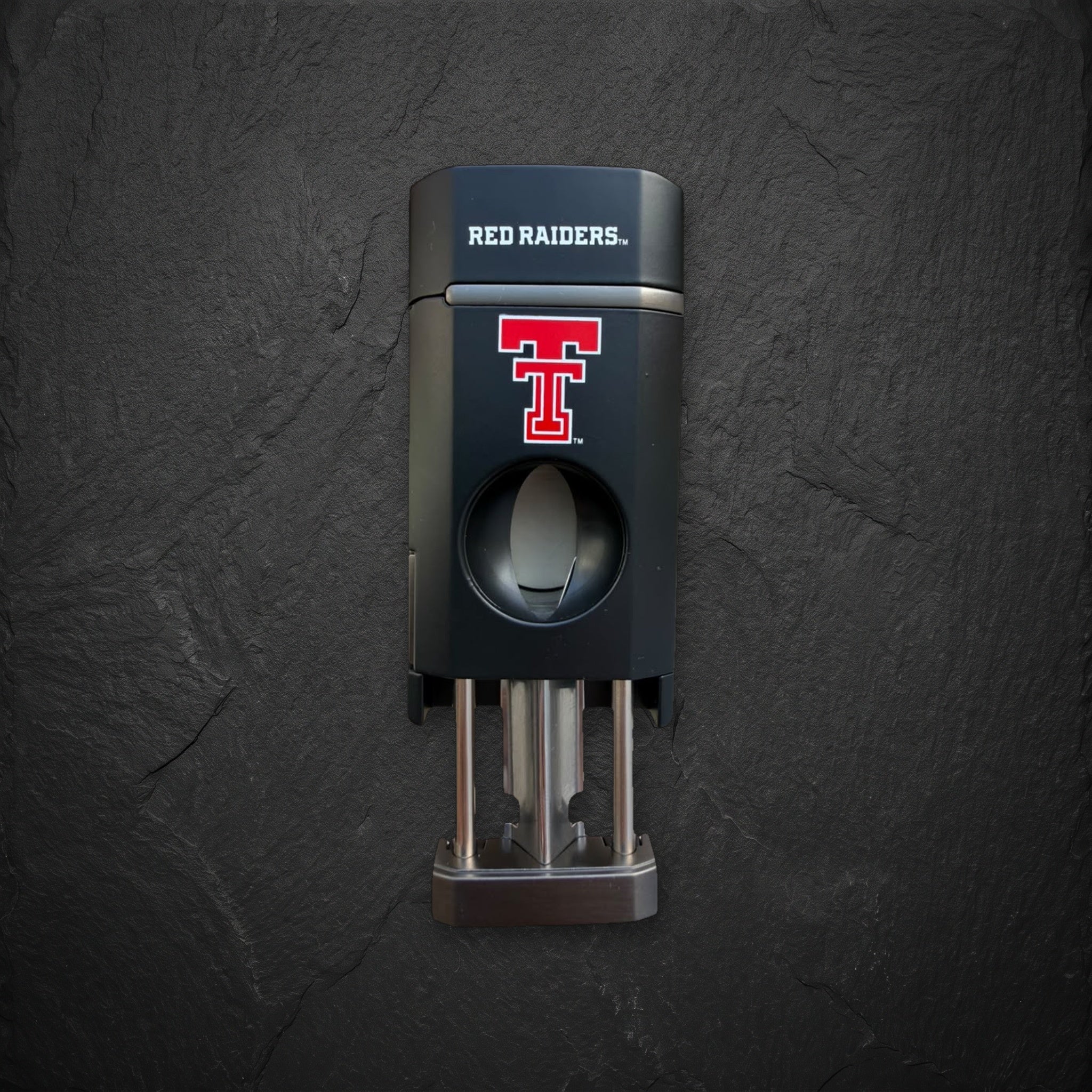 Texas Tech Red Raiders cigar lighter with fold-out cigar rest