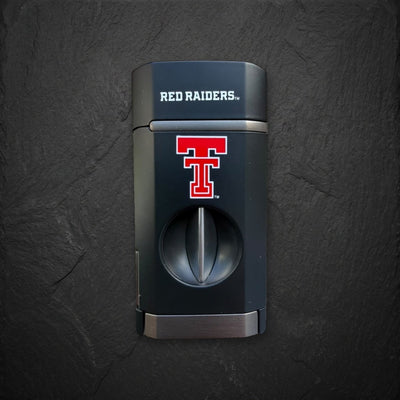 Texas Tech Red Raiders Triple Torch Cigar Lighter with Spring V Cutter | Officially Licensed Collegiate | Bocock Brothers - Collegiate Athletics