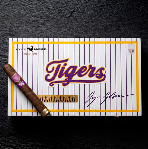 The Power House, official LSU 8-time National Champions cigar box, Jay Johnson signature