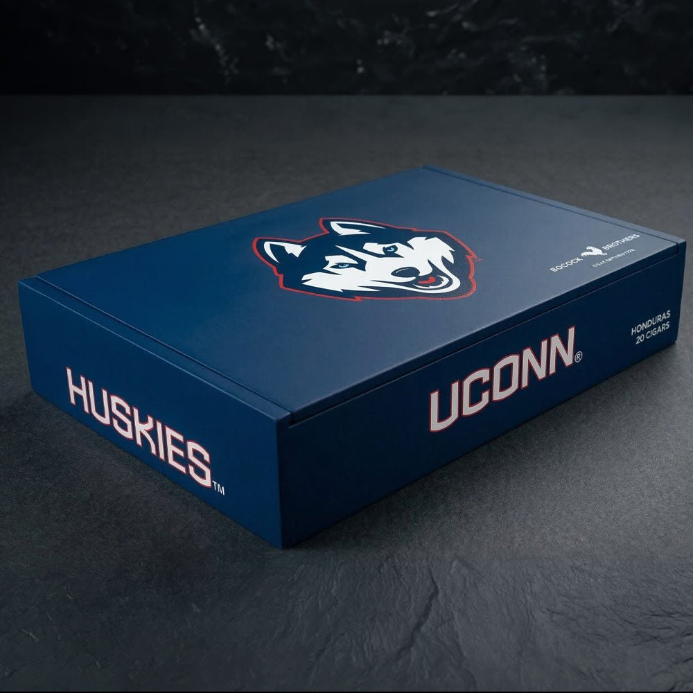 UConn Huskies Officially Licensed Premium Cigars | 20 - Count Toro Box - Collegiate Athletics