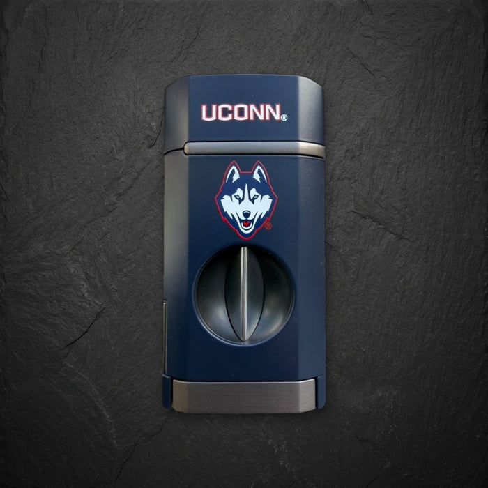 UConn Huskies Triple Torch Cigar Lighter with Spring V Cutter | Officially Licensed Collegiate | Bocock Brothers - Collegiate Athletics