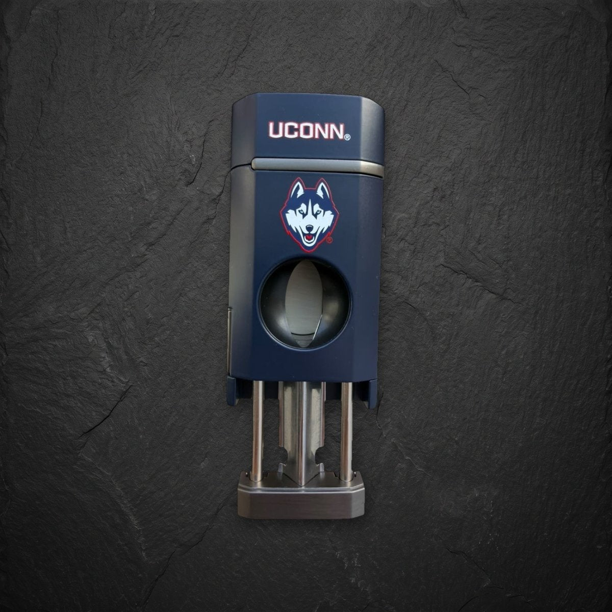 UConn Huskies Triple Torch Cigar Lighter with Spring V Cutter | Officially Licensed Collegiate | Bocock Brothers - Collegiate Athletics