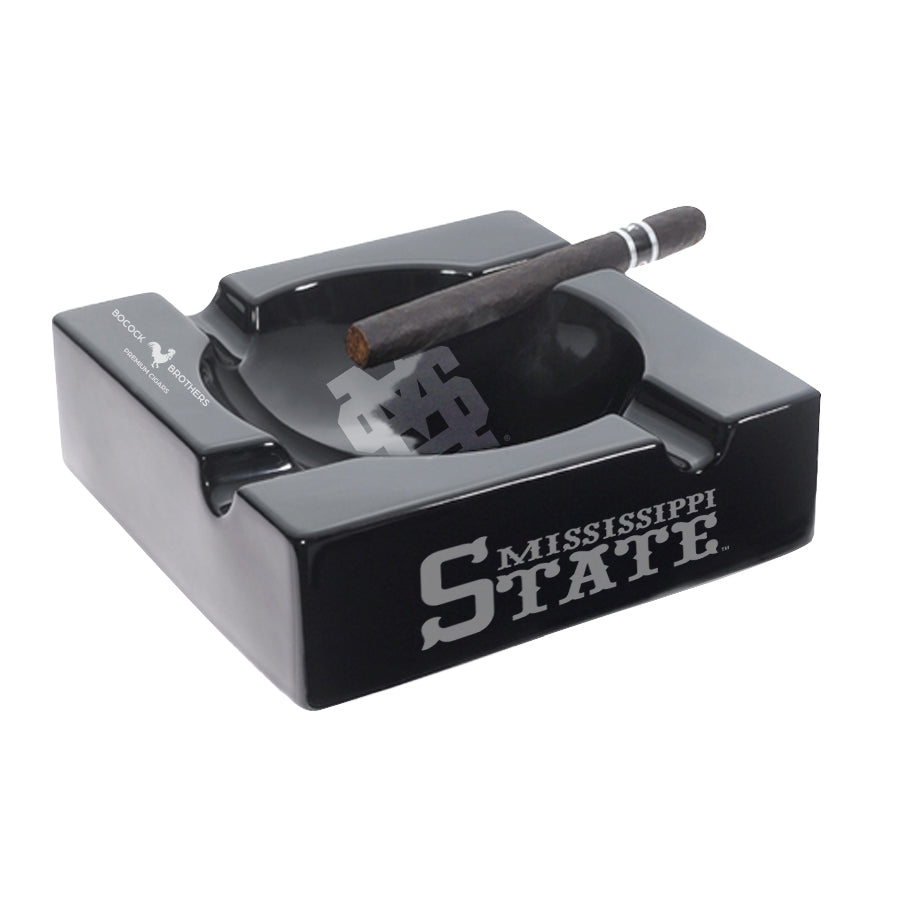 MSU Renner Black Ceramic Cigar Ashtray