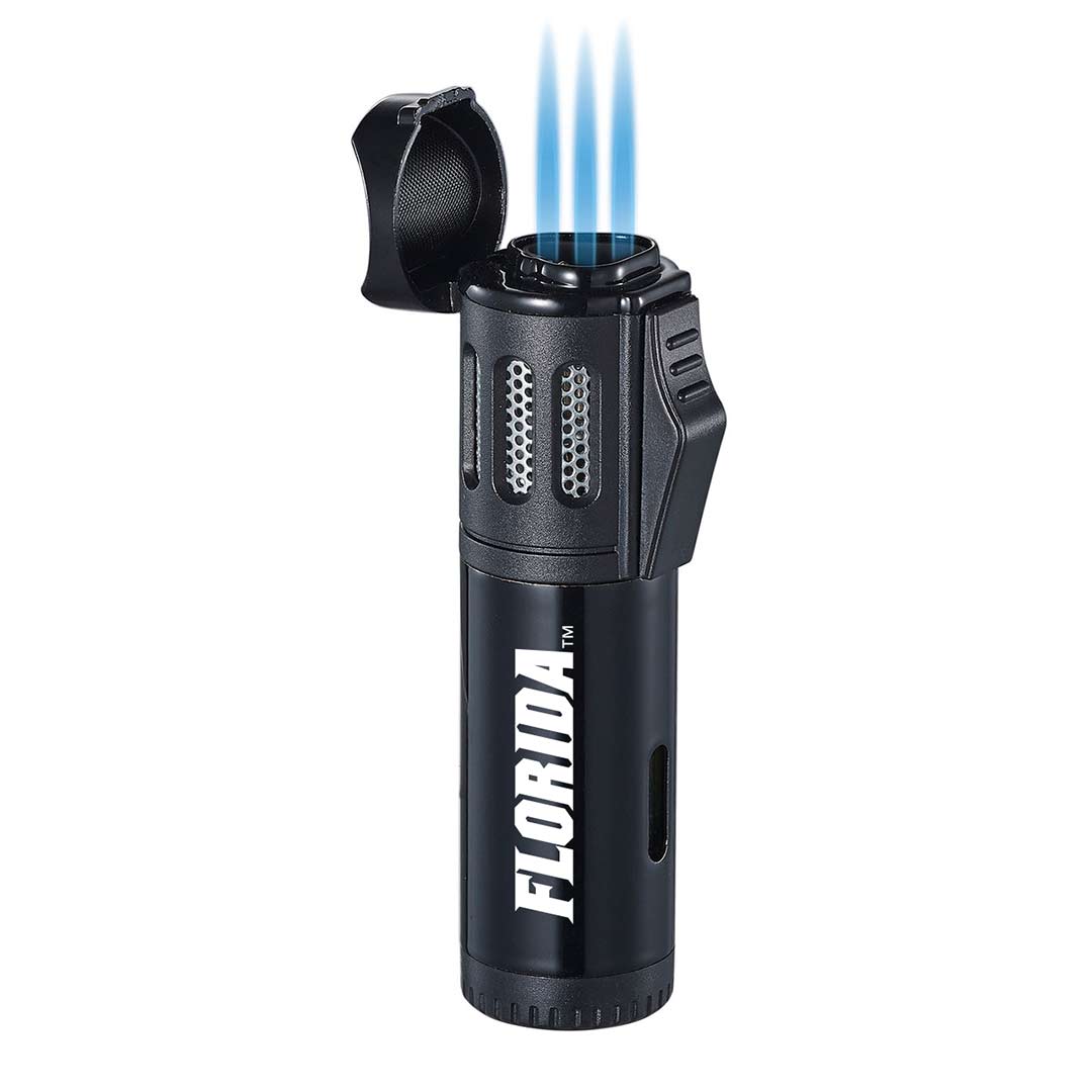 Gators Triple Flame Torch Lighter Black