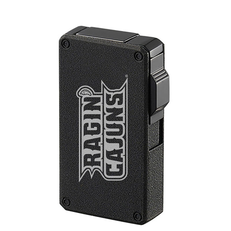 Louisiana Ragin' Cajuns Wind Resistant Torch Flame Lighter Charcoal Black