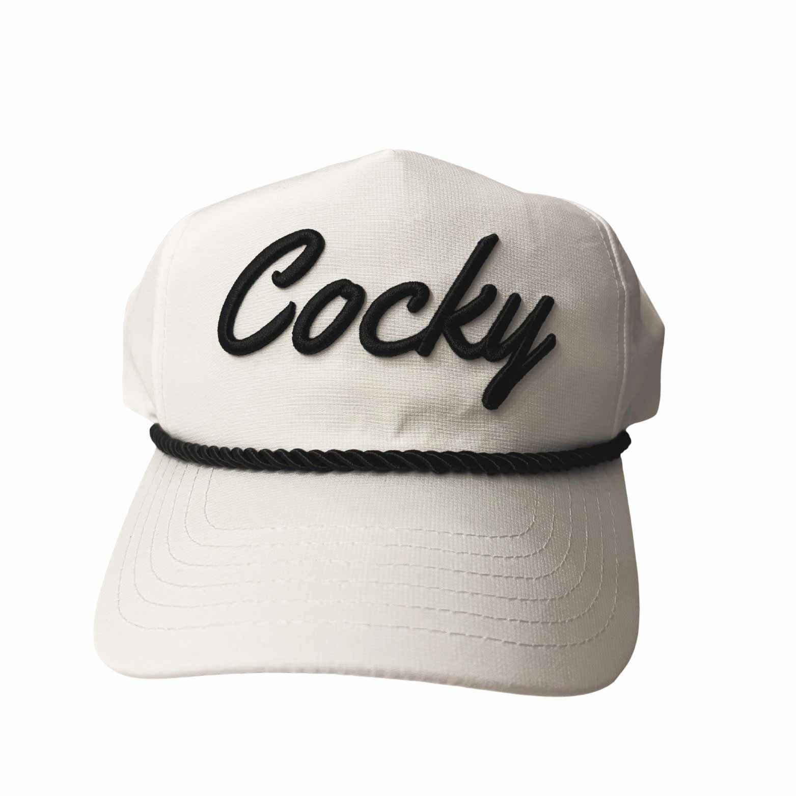 White & Black "Cocky" Hat