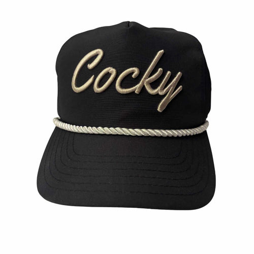 Bocock Brothers Be Cocky hat in black and gold
