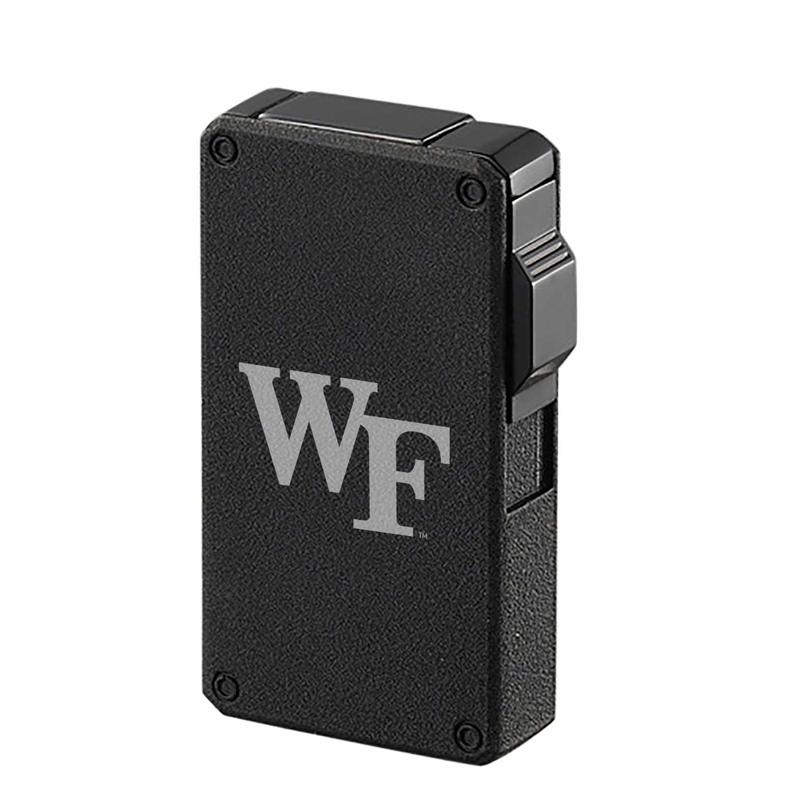 Wake Forest  Wind Resistant Torch Flame Lighter Charcoal Black