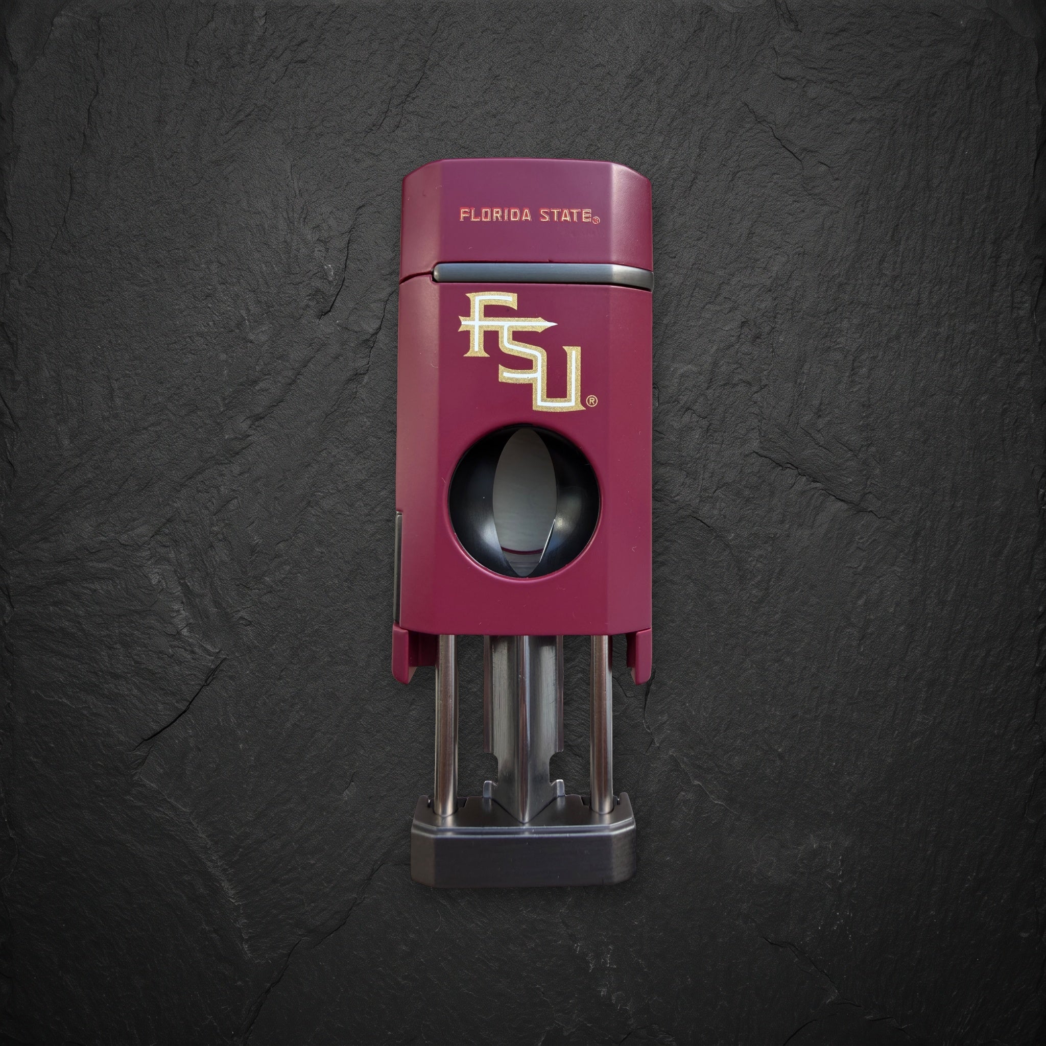Florida State Seminoles cigar lighter with fold-out cigar rest