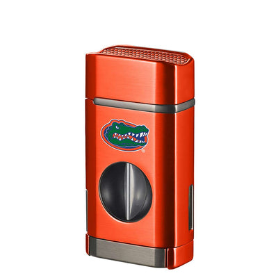 Florida Gators triple torch cigar lighter with spring V cutter