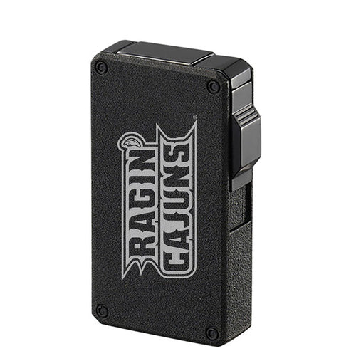Louisiana Ragin' Cajuns wind resistant torch cigar lighter in charcoal black
