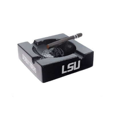 LSU Tigers black ceramic cigar ashtray