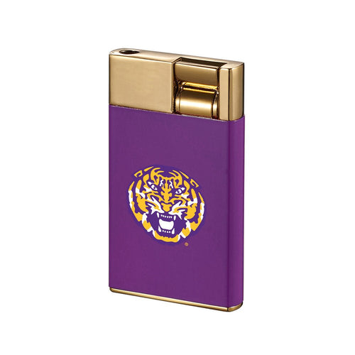 LSU Tigers single flame cigar lighter in purple and gold