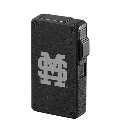 Mississippi State wind resistant torch cigar lighter in charcoal black