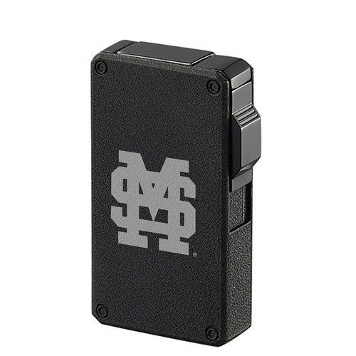 Mississippi State wind resistant torch cigar lighter in charcoal black