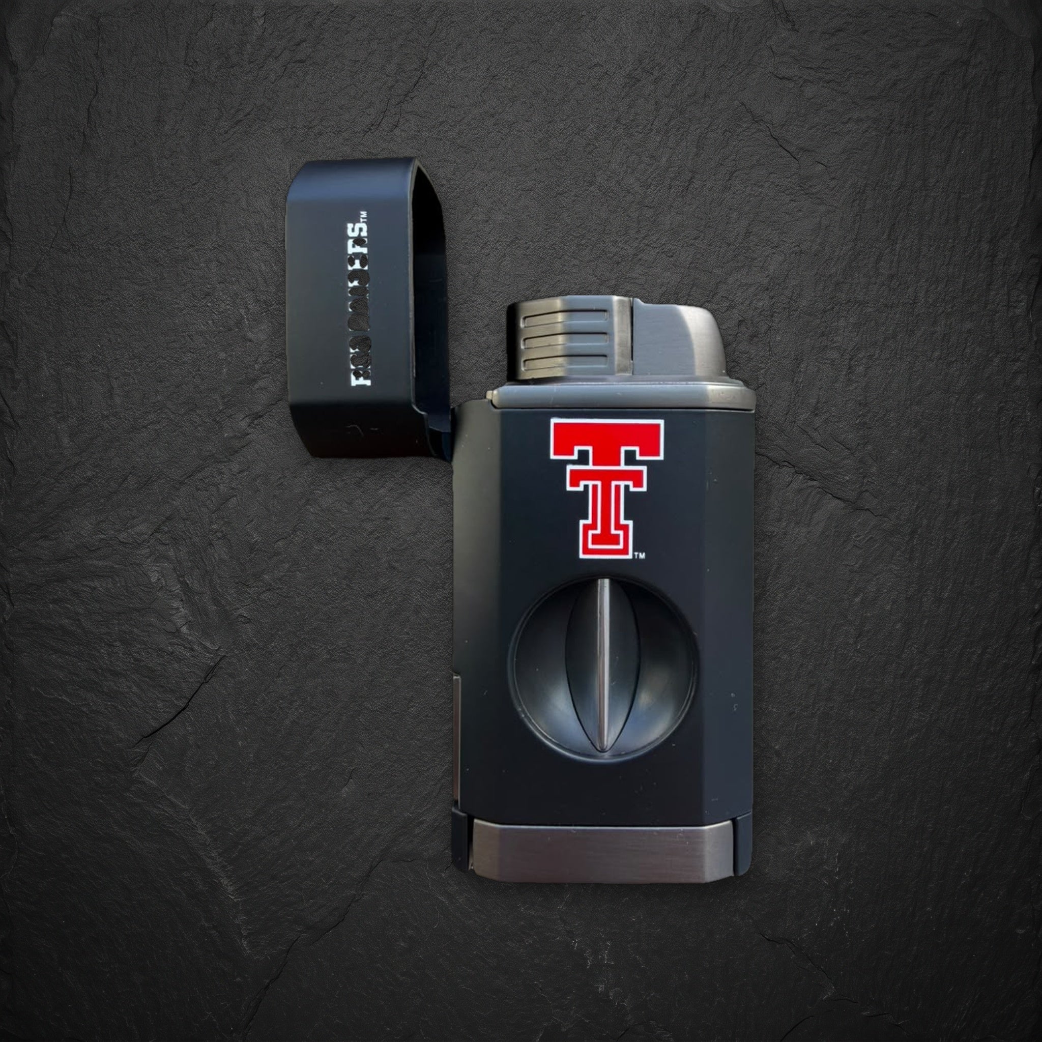 Texas Tech Red Raiders triple torch flame open
