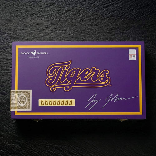The Power House Robusto, official LSU 8-time National Champions cigar box, Jay Johnson signature