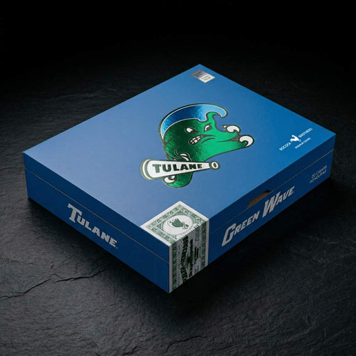 Tulane Green Wave Angry Wave Habano premium cigars, officially licensed 20 count box