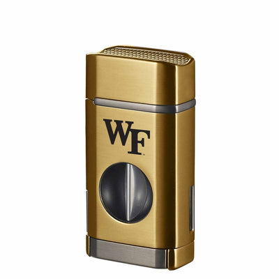 Wake Forest Demon Deacons triple torch cigar lighter with spring V cutter