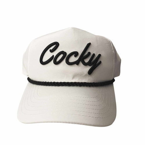 Bocock Brothers Be Cocky hat in white and black